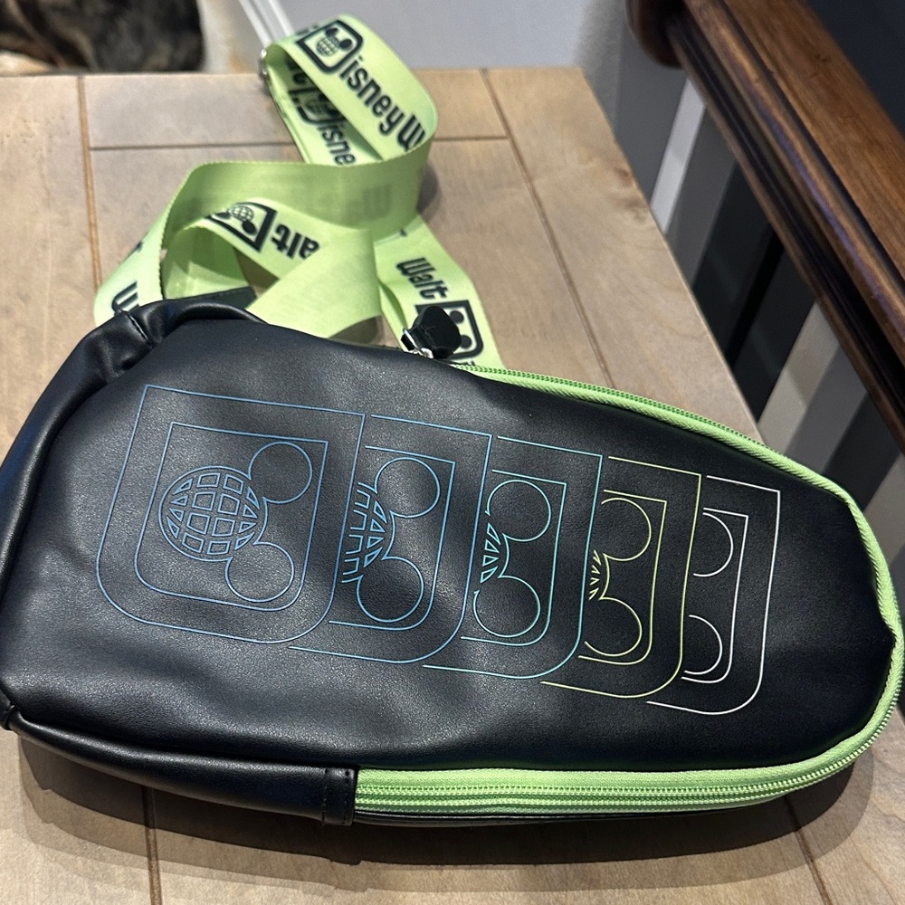 Disney Black and Lime Crossbody Bag